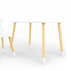 Комплект детской мебели стол и стул Облачко (Белый/Белый/Береза) в Игре - igra.ok-mebel.com | фото