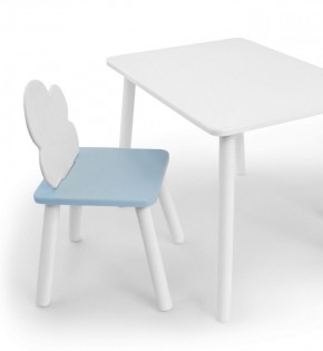 Комплект детской мебели стол и стул Облачко (Белый/Голубой/Белый) в Игре - igra.ok-mebel.com | фото