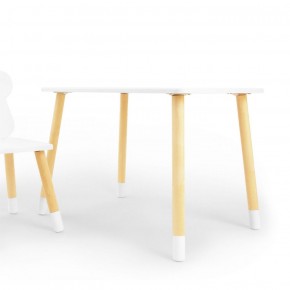 Комплект детской мебели стол и стул Звездочка (Белый/Белый/Береза) в Игре - igra.ok-mebel.com | фото