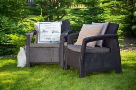 Комплект кресел Корфу Дуо (Corfu Duo set) графит в Игре - igra.ok-mebel.com | фото 4