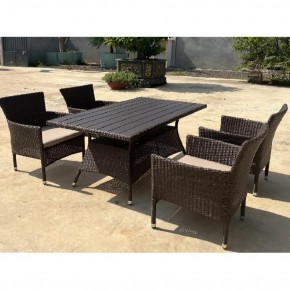 Комплект мебели из иск. ротанга AM-196B/T196 Brown 4Pcs (4+1) в Игре - igra.ok-mebel.com | фото 3