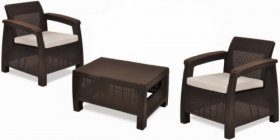 Комплект мебели Корфу Уикенд (Corfu Weekend) коричневый - серо-бежевый * в Игре - igra.ok-mebel.com | фото