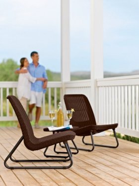 Комплект мебель Рио Патио (Rio Patio set) виски-коричневый в Игре - igra.ok-mebel.com | фото 3