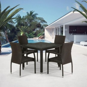 Комплект плетеной мебели T257A/YC379A-W53 Brown (4+1) + подушки на стульях в Игре - igra.ok-mebel.com | фото 1