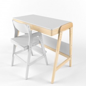 Комплект растущий стол и стул с чехлом 38 попугаев «Вуди» (Белый, Белый, Лазурь) в Игре - igra.ok-mebel.com | фото
