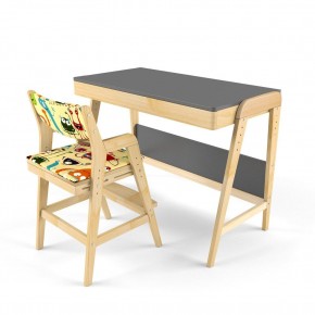 Комплект растущий стол и стул с чехлом 38 попугаев «Вуди» (Серый, Береза, Монстры) в Игре - igra.ok-mebel.com | фото