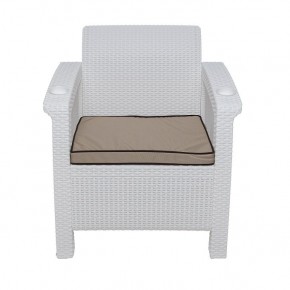 Комплект уличной мебели Yalta Premium Terrace Set (Ялта) белый (+подушки под спину) в Игре - igra.ok-mebel.com | фото 6
