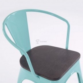 Кресло Barneo N-245 Tolix style Wood  (RAL6027 бирюзовый) в Игре - igra.ok-mebel.com | фото 2