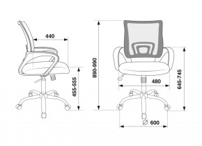 Кресло Бюрократ CH-695N/SL/DG/TW-11 темно-серый TW-04 черный TW-11 в Игре - igra.ok-mebel.com | фото 4