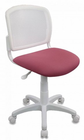 Кресло детское Бюрократ CH-W296NX/26-31 белый TW-15 розовый 26-31 в Игре - igra.ok-mebel.com | фото