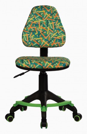 Кресло детское Бюрократ KD-4-F/PENCIL-GN зеленый карандаши в Игре - igra.ok-mebel.com | фото
