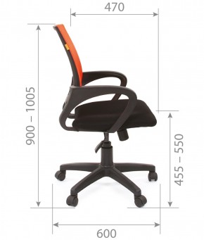 Кресло для оператора CHAIRMAN 696 black (ткань TW-11/сетка TW-01) в Игре - igra.ok-mebel.com | фото 5