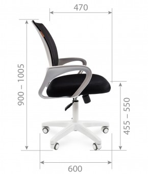 Кресло для оператора CHAIRMAN 696 white (ткань TW-19/сетка TW-69) в Игре - igra.ok-mebel.com | фото 4