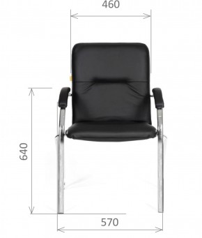 Кресло для посетителей CHAIRMAN 850 (экокожа TERRA 101) в Игре - igra.ok-mebel.com | фото 2