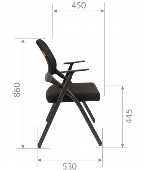 Кресло для посетителей CHAIRMAN NEXX (ткань стандарт черный/сетка DW-01) в Игре - igra.ok-mebel.com | фото 7