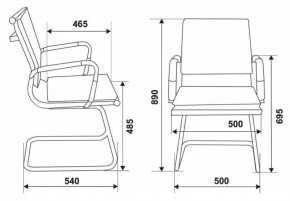 Кресло для посетителя Бюрократ CH-993-Low-V/Black на черный в Игре - igra.ok-mebel.com | фото 3