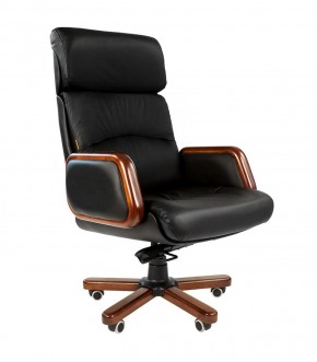 Кресло для руководителя CHAIRMAN 417 (Натуральная кожа) Черное в Игре - igra.ok-mebel.com | фото