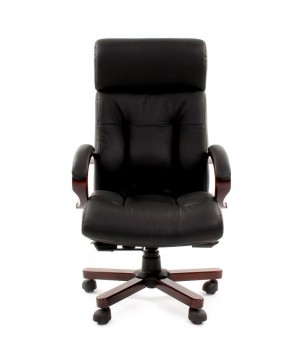 Кресло для руководителя CHAIRMAN  421 (Натуральная кожа) Черное в Игре - igra.ok-mebel.com | фото 2