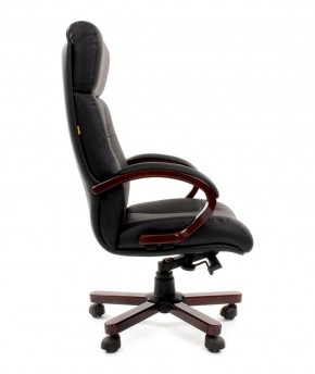 Кресло для руководителя CHAIRMAN  421 (Натуральная кожа) Черное в Игре - igra.ok-mebel.com | фото 3