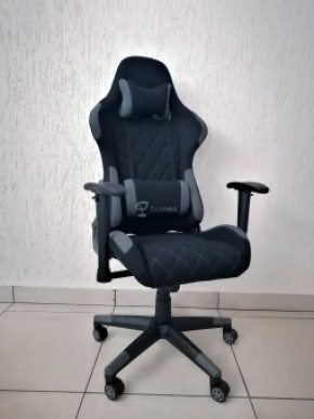 Кресло геймерское Barneo K-51 (черная ткань серые вставки) в Игре - igra.ok-mebel.com | фото