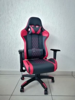Кресло геймерское Barneo K-53 (черная экокожа красные вставки) в Игре - igra.ok-mebel.com | фото
