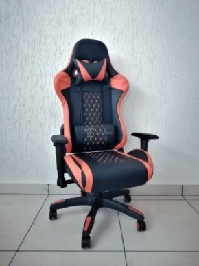 Кресло геймерское Barneo K-53 (черная экокожа оранжевые вставки) в Игре - igra.ok-mebel.com | фото 1
