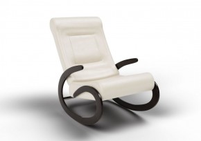 Кресло-качалка Мальта 10-К-КР (экокожа/венге) КРЕМ в Игре - igra.ok-mebel.com | фото