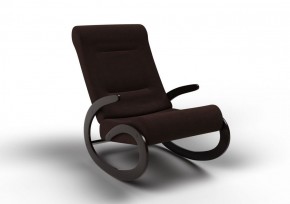 Кресло-качалка Мальта 10-Т-Ш (ткань/венге) ШОКОЛАД в Игре - igra.ok-mebel.com | фото 1