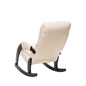 Кресло-качалка Модель 67 Венге текстура, к/з Varana cappuccino в Игре - igra.ok-mebel.com | фото 4