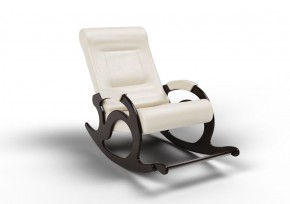 Кресло-качалка Тироль 12-К-КР (экокожа/венге) КРЕМ в Игре - igra.ok-mebel.com | фото