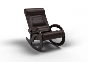 Кресло-качалка Вилла 11-К-КР (экокожа/венге) КРЕМ в Игре - igra.ok-mebel.com | фото 1