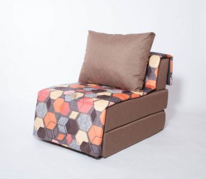 Кресло-кровать бескаркасное Харви (коричневый-геометрия браун) в Игре - igra.ok-mebel.com | фото