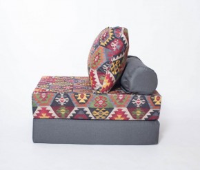 Кресло-кровать-пуф бескаркасное Прайм (мехико серый-графит) в Игре - igra.ok-mebel.com | фото