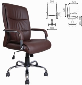 Кресло офисное BRABIX "Space EX-508" (экокожа, хром, коричневое) 531164 в Игре - igra.ok-mebel.com | фото 4