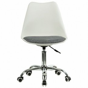 Кресло стул BRABIX "Eames MG-310 CH", хром, пластик белый, ткань серая, 532924 в Игре - igra.ok-mebel.com | фото 1