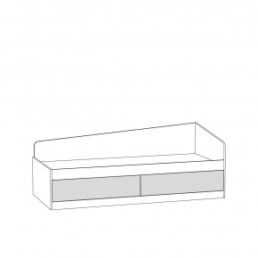 Кровать 11.21 Альфа (Солнечный Свет 0134 BS, Белый премиум) в Игре - igra.ok-mebel.com | фото 2