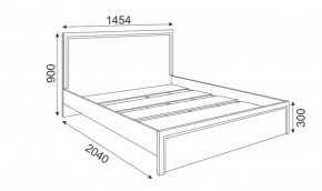 Кровать 1.4 М16 Стандарт с настилом Беатрис (Орех гепланкт) в Игре - igra.ok-mebel.com | фото