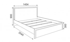 Кровать 1.4 Беатрис М16 Стандарт с настилом (Орех гепланкт) в Игре - igra.ok-mebel.com | фото 2