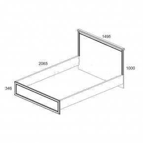 Кровать 140 с подъемником, MONAKO, цвет Сосна винтаж/дуб анкона в Игре - igra.ok-mebel.com | фото 2