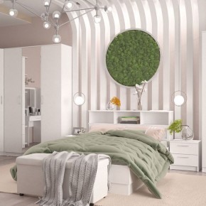 Кровать 1400 Париж с настилом (Белый тиснение) в Игре - igra.ok-mebel.com | фото 3