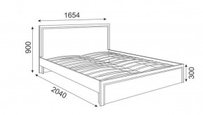 Кровать 1.6 М07 Стандарт с основанием Беатрис (Орех гепланкт) в Игре - igra.ok-mebel.com | фото