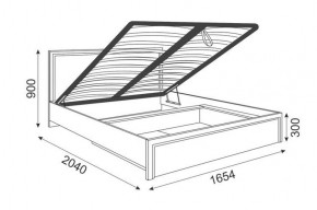 Кровать 1.6 Беатрис М08 Стандарт с ПМ (Орех гепланкт) в Игре - igra.ok-mebel.com | фото 2