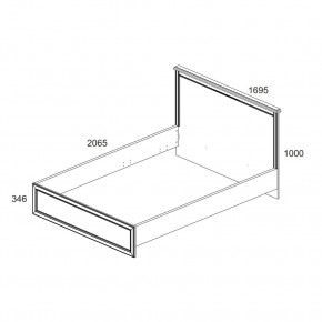 Кровать 160 М с подъемником, MONAKO, цвет Сосна винтаж/дуб анкона в Игре - igra.ok-mebel.com | фото 3