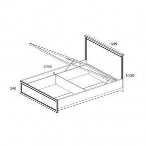 Кровать 160 М с подъемником, MONAKO, цвет Сосна винтаж/дуб анкона в Игре - igra.ok-mebel.com | фото 4