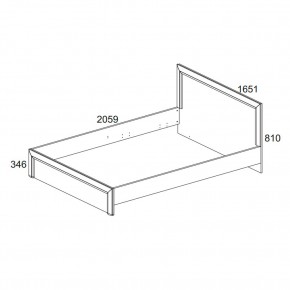 Кровать 160 с подъемником, OLIVIA,цвет вудлайн крем/дуб анкона в Игре - igra.ok-mebel.com | фото 3