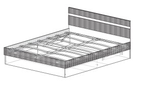 ОЛИВИЯ Кровать 1600 с основанием и ПМ в Игре - igra.ok-mebel.com | фото 4