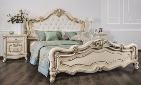 Кровать 1800 "Мона Лиза" с мягким изголовьем (крем) в Игре - igra.ok-mebel.com | фото