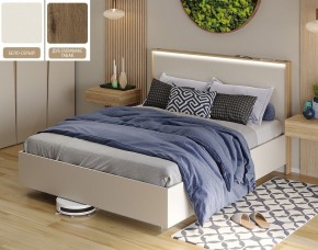 Кровать (Бело-серый U775 ST9/Дуб Галифакс Табак) 1400 в Игре - igra.ok-mebel.com | фото