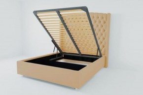 Кровать Берлин ЛЮКС с ПМ 1800 (экокожа бежевая) в Игре - igra.ok-mebel.com | фото 2