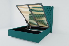 Кровать Берлин ЛЮКС с ПМ 800 (велюр бирюзовый) в Игре - igra.ok-mebel.com | фото